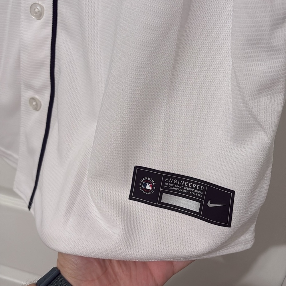 Nike White and Navy Tampa Bay Rays MLB Baseball Jersey - Picture 3 of 5